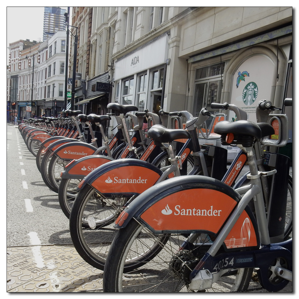 London Bridge to Shoreditch, Electric bikes sitting idle